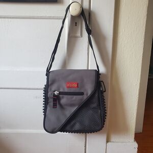 ZipZip Gray and Black Men's Crossbody